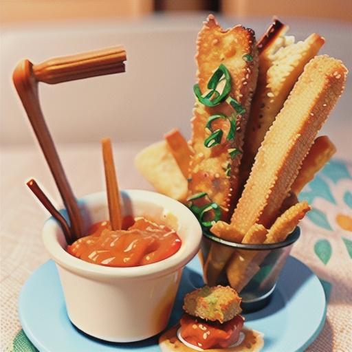 Air-Fried Mozzarella Cheese Bites with Spicy Marinara Sauce