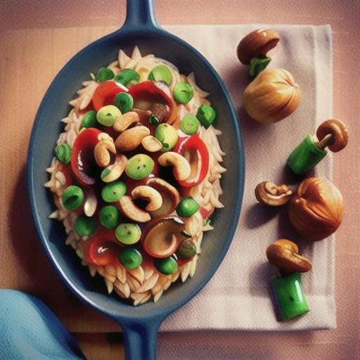 Orzo with Mushrooms and Walnuts