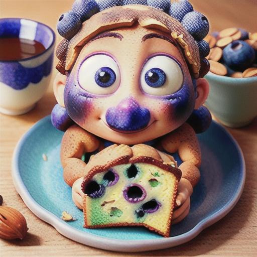 Rustic blueberry and almond cake