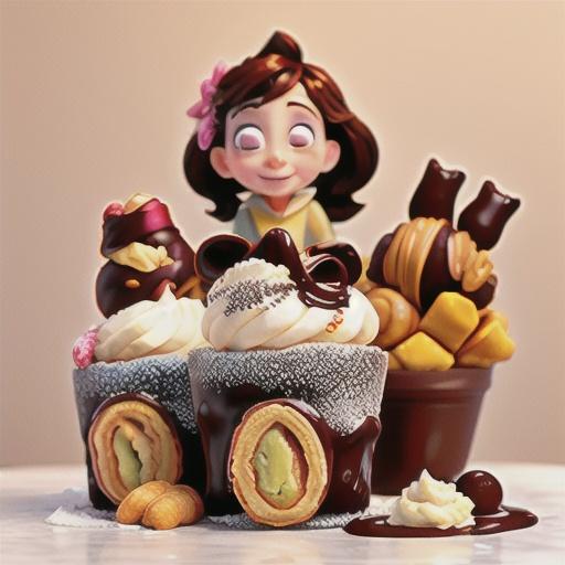 Chocolate and ricotta croissants