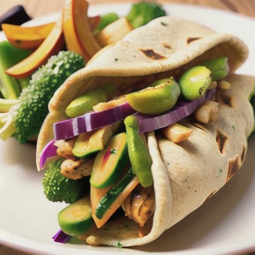Skinny Peanut and Broccoli Slaw Wraps