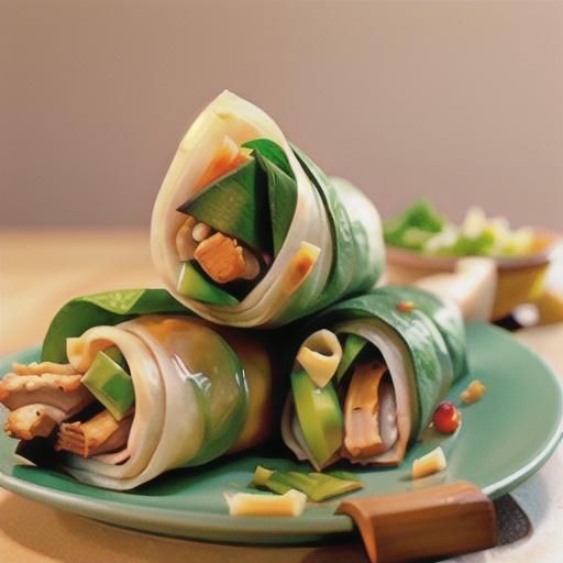 Baked Pork Spring Rolls