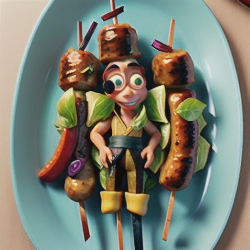 Thai pork sausage skewers