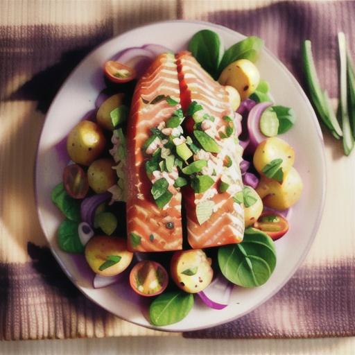 Salmon and potato salad
