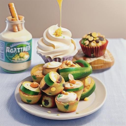 Cheddar, zucchini & corn muffins with smoked salmon