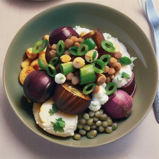 Lentils with roasted beetroot and goat's cheese