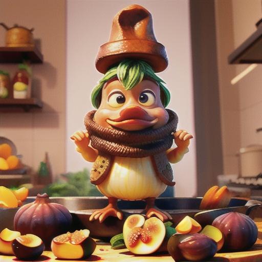 Wet-roast duck with figs and vincotto on crisp potatoes