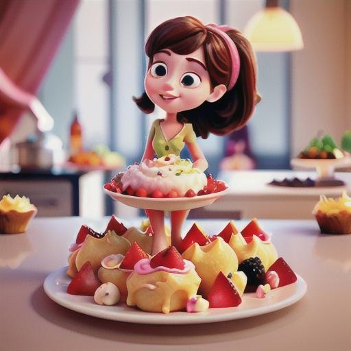 Rhubarb and berry pavlova bites