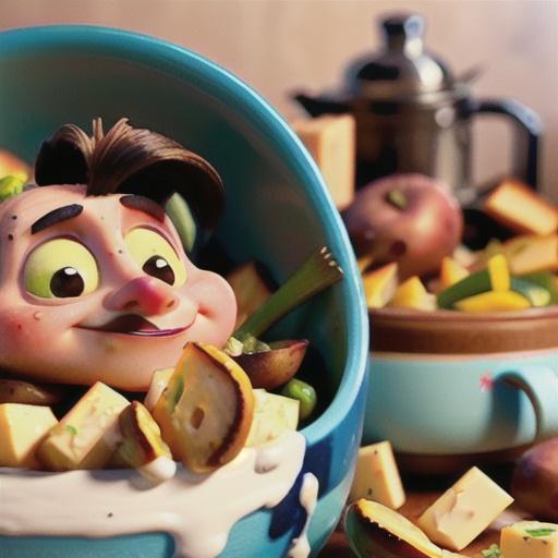 Smashed Red Potatoes with Gorgonzola Cheese