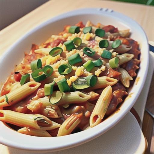 Penne with Tomato and Smoked Cheese