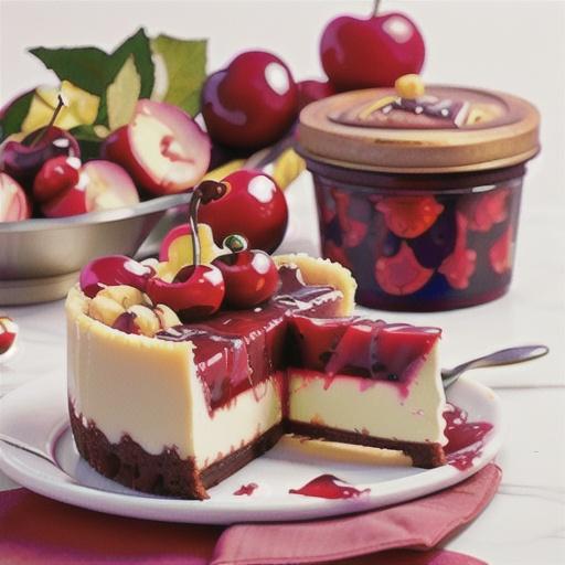 Double cherry cheesecake jelly slice