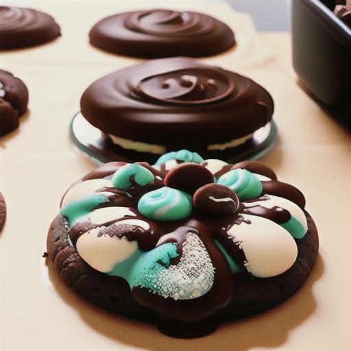 Chocolate Mint Cake Mix Cookies