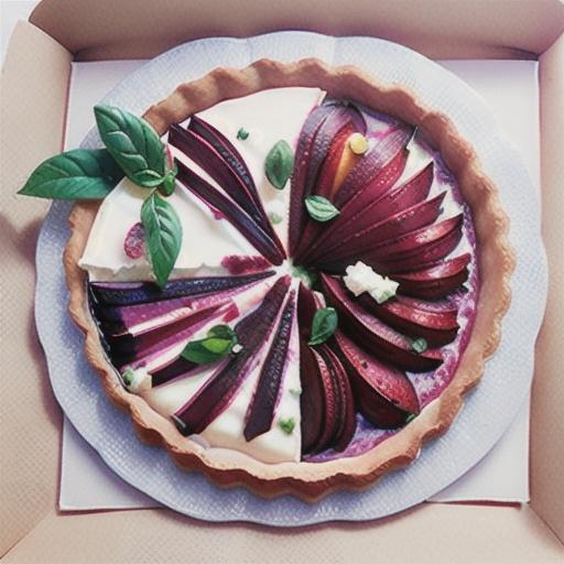 Beetroot, fetta and walnut tart