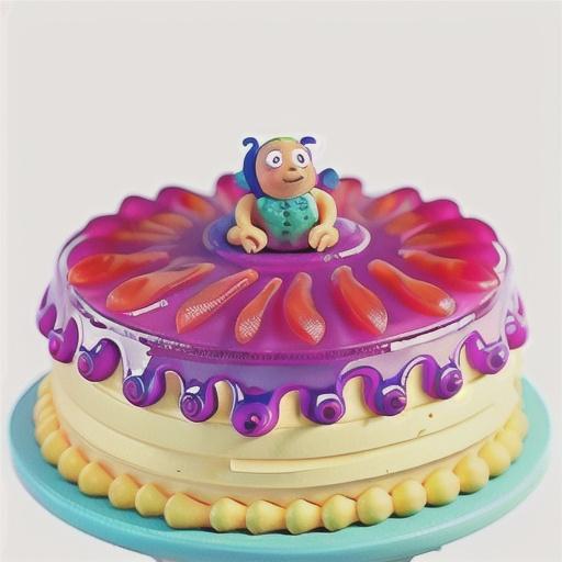 Jelly baby jelly cake
