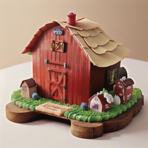 Little Red Barn Cake