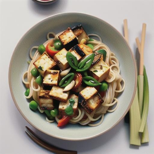 Indonesian semur tofu and noodles
