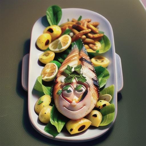 Chargrilled trout with lemon & potato salad