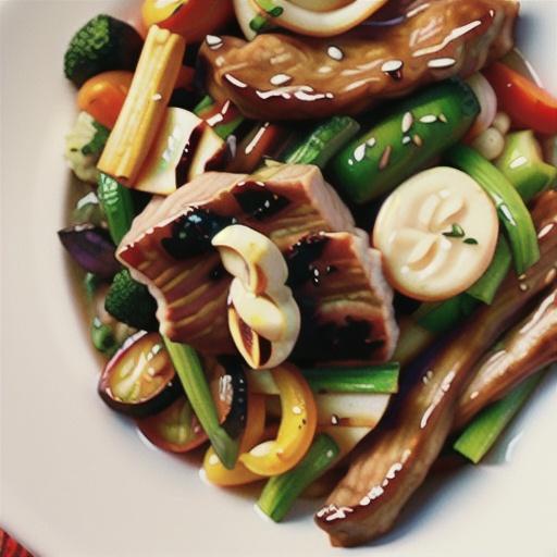 Teriyaki beef with vegetables