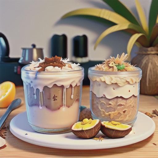 Coconut Overnight Oats with Protein Powder