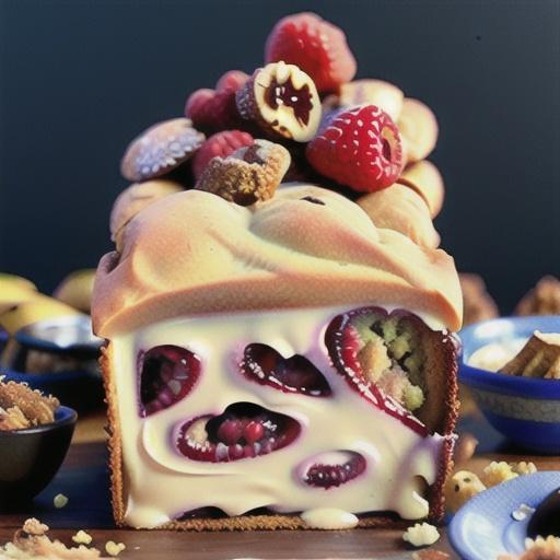 Raspberry and banana bread with crumble recipe