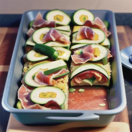 Zucchini & prosciutto slice