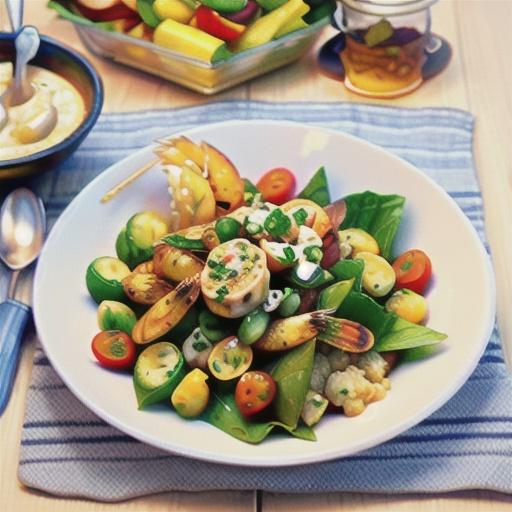 Tiger prawns shallot vinaigrette and homemade tartar sauce