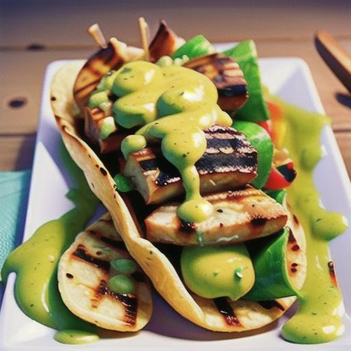 Grilled Fish Tacos with Avocado Sauce