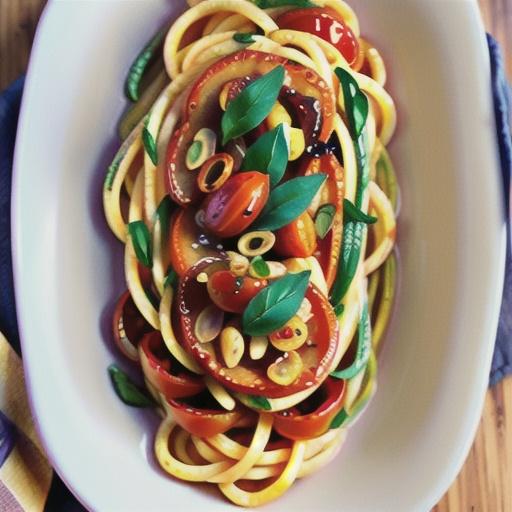 Roasted Tomato-Basil Spaghetti with Bread Crumbs