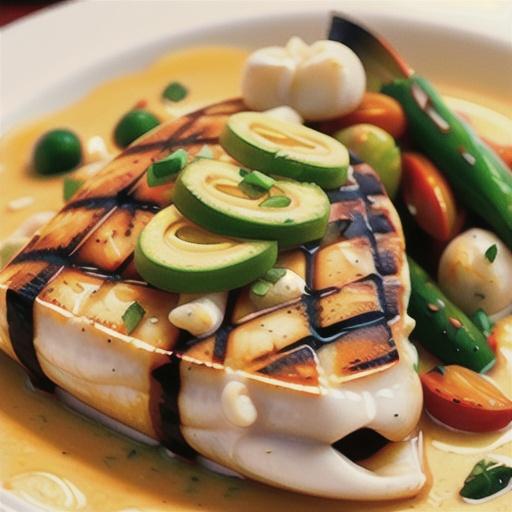 Grilled Halibut with Chipotle Butter