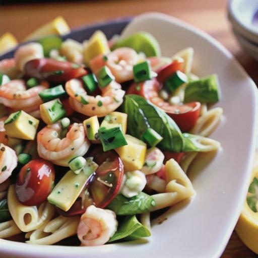Shrimp Pasta Salad With a Creamy Lemon Dressing