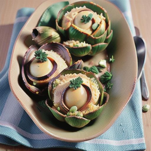 Baked artichokes with cannellini beans and thyme breadcrumbs