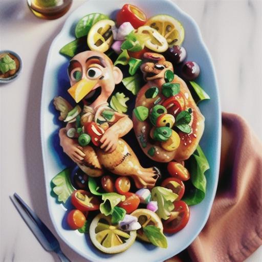 Greek-style roast chicken salad