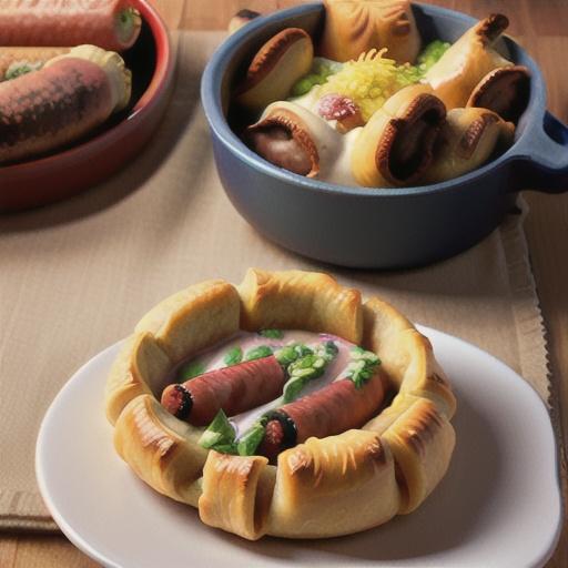 Chai Crescent Rolls with Sausage