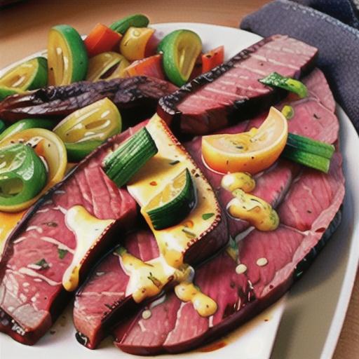 Flat Iron Steaks Marinated in Red Wine