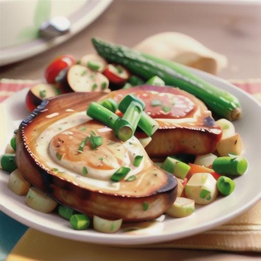 Cheesy Italian Pork Chops with Vegetables
