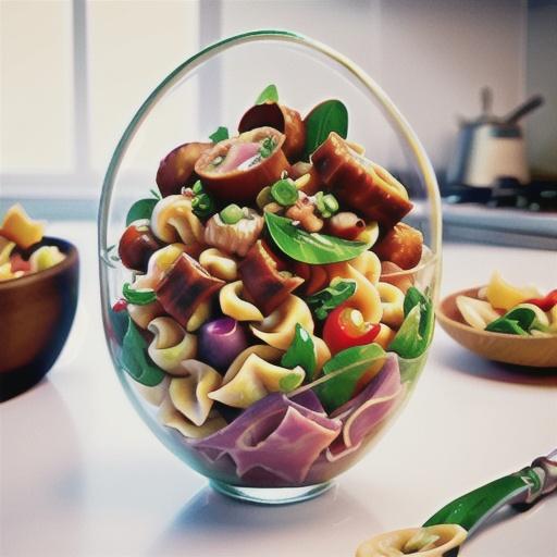 Ham, rocket and tortellini salad