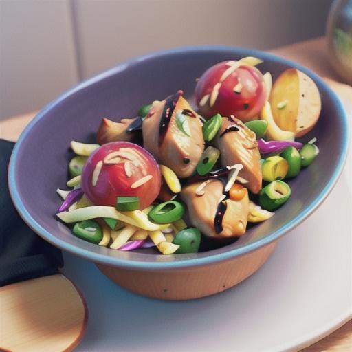 Soy and chilli chicken with coleslaw