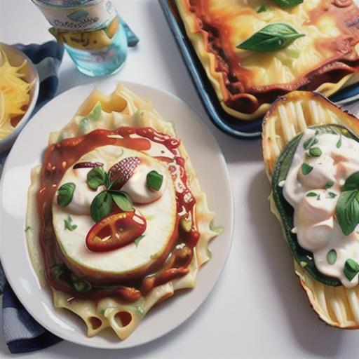 Roasted Spaghetti Squash Lasagna Boats