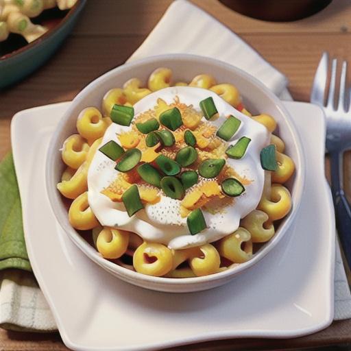 Baked Mac and Cheese with Sour Cream and Cottage Cheese