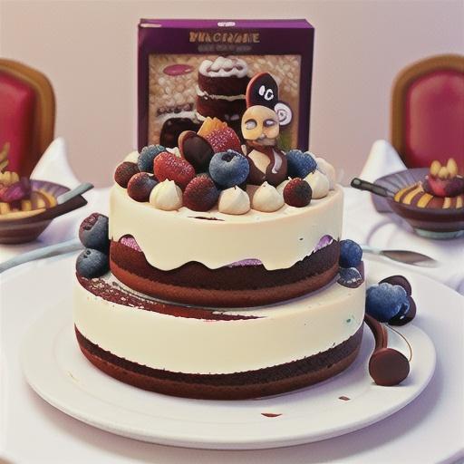 Chocolate berry tiramisu cake