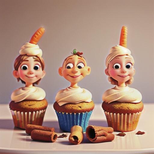 Carrot Cupcake with Cinnamon Cream Cheese Frosting