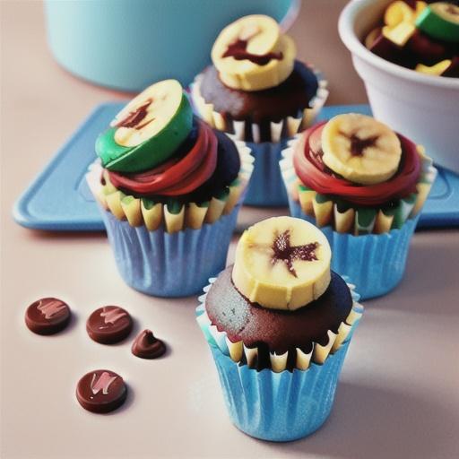 Banana and chocolate cupcakes