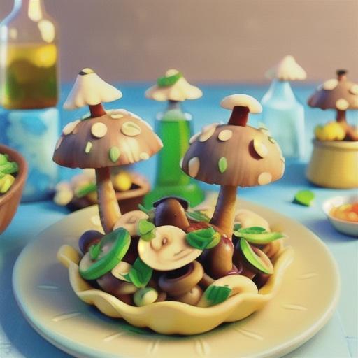 Marinated Mushrooms with Blue Cheese