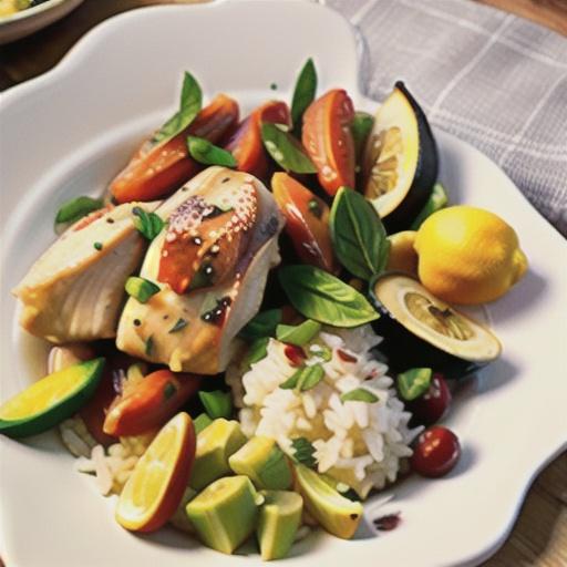 Slow Cooker Lemon-Garlic Chicken and Rice