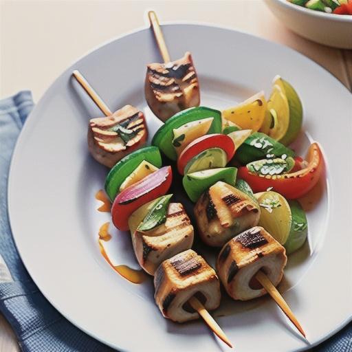 Garlic paprika chicken skewers