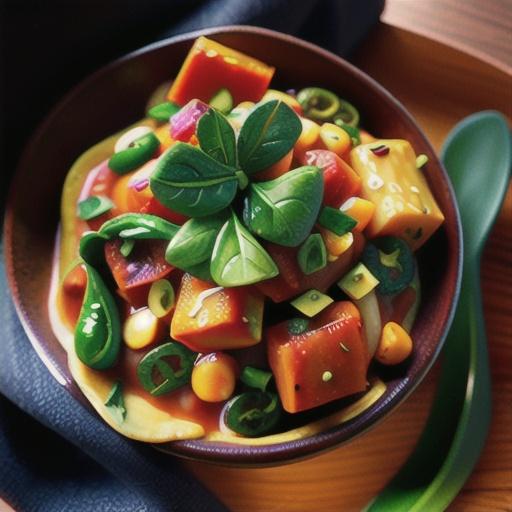 Vegetarian Pumpkin Spinach Chili