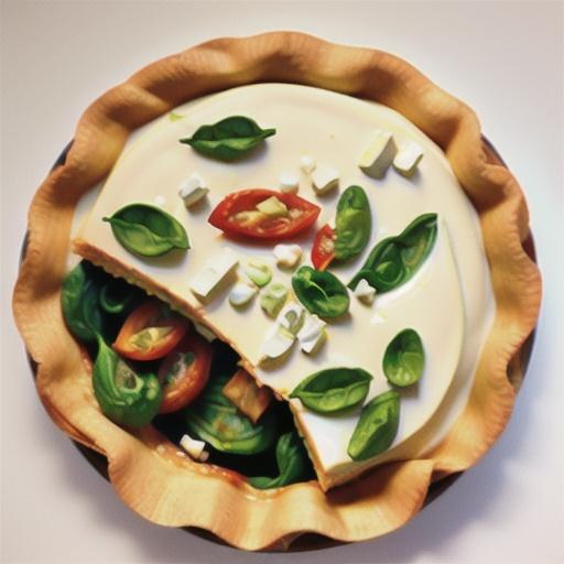 Spinach, feta and semi-dried tomato pie