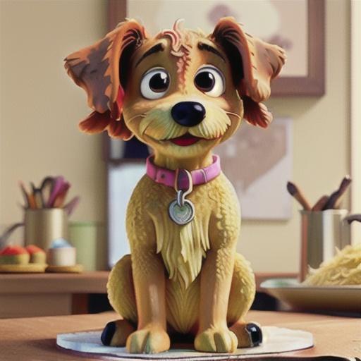 Cute Golden Doodle Dog Cake