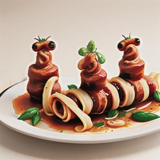 Veal involtini in tomato sauce
