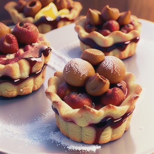 Autumn tarts with cinnamon pastry